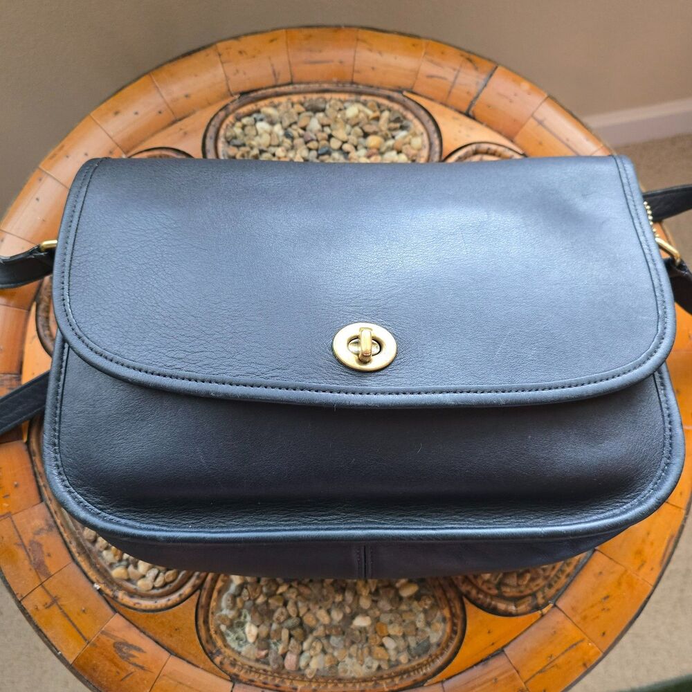 90s Vintage Coach City Bag 9790 Legacy Black